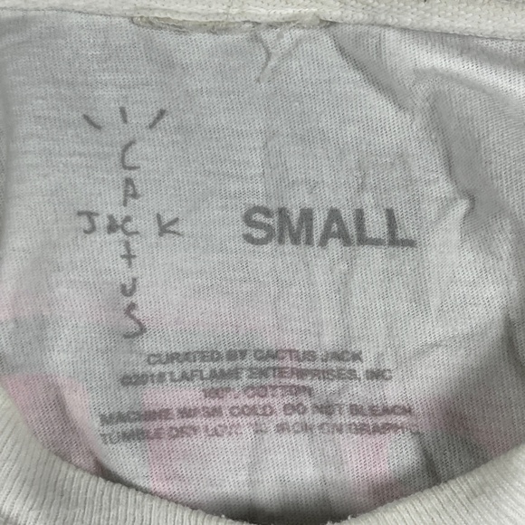 Travis Scott Cactus Jack White Tshirt Mens Size Small #1210 - Picture 5 of 9